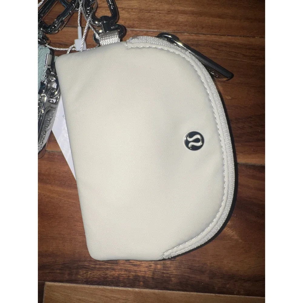 Lululemon Dual Pouch Wristlet Pelican Light Ivory LW9EWOS NWT